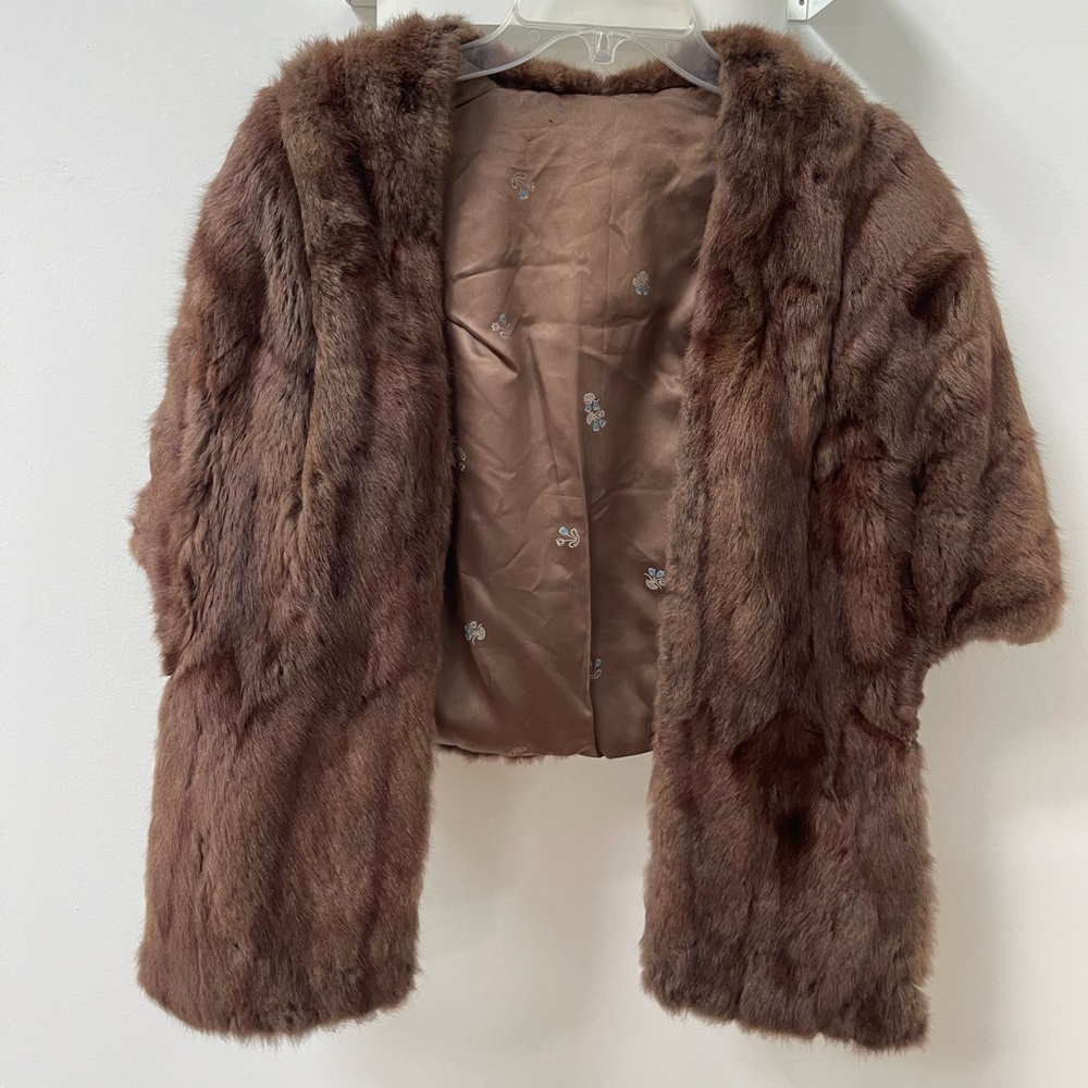 Luxurious Brown Rabbit Fur Coat